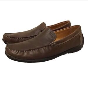 Ecco 9-9.5 (43) Driving Loafers Moccasins Men’s Brown Leather Comfort Shoes
